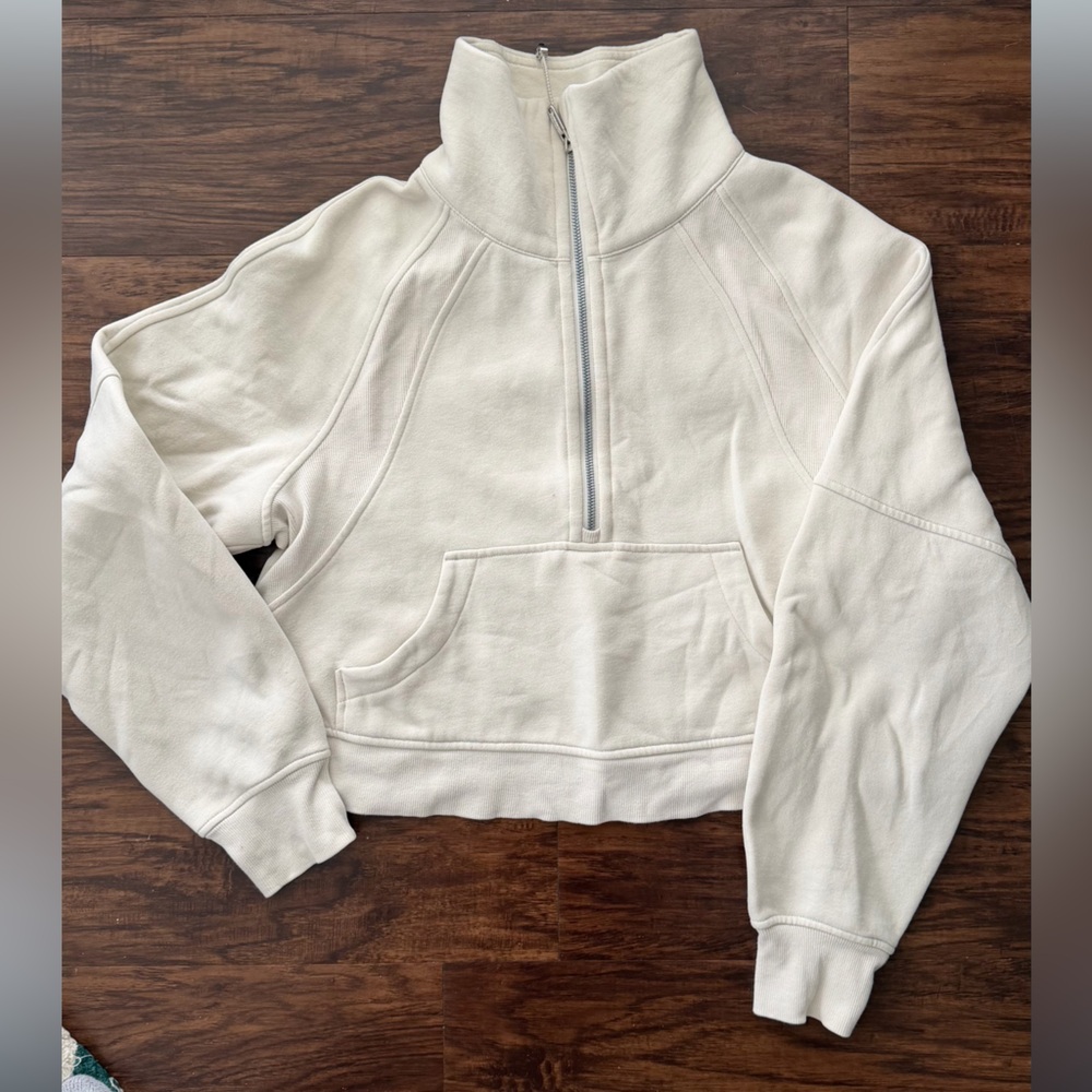 Lululemon Athletica Cream Scuba 1/2 Zip XS/S